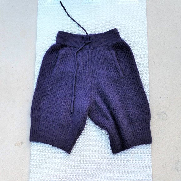 The Style PURPLE Angora Wool Blend Belted Shorts - Picture 6 of 16